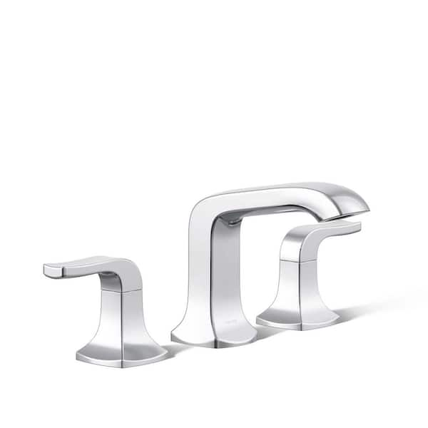 Rubicon 8 in. Widespread Double Handle Bathroom Faucet in Polished Chrome