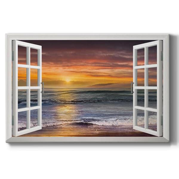 Wexford Home Sundown 40 in. x 60 in. White Stretched Canvas Wall Art by Wexford Homes