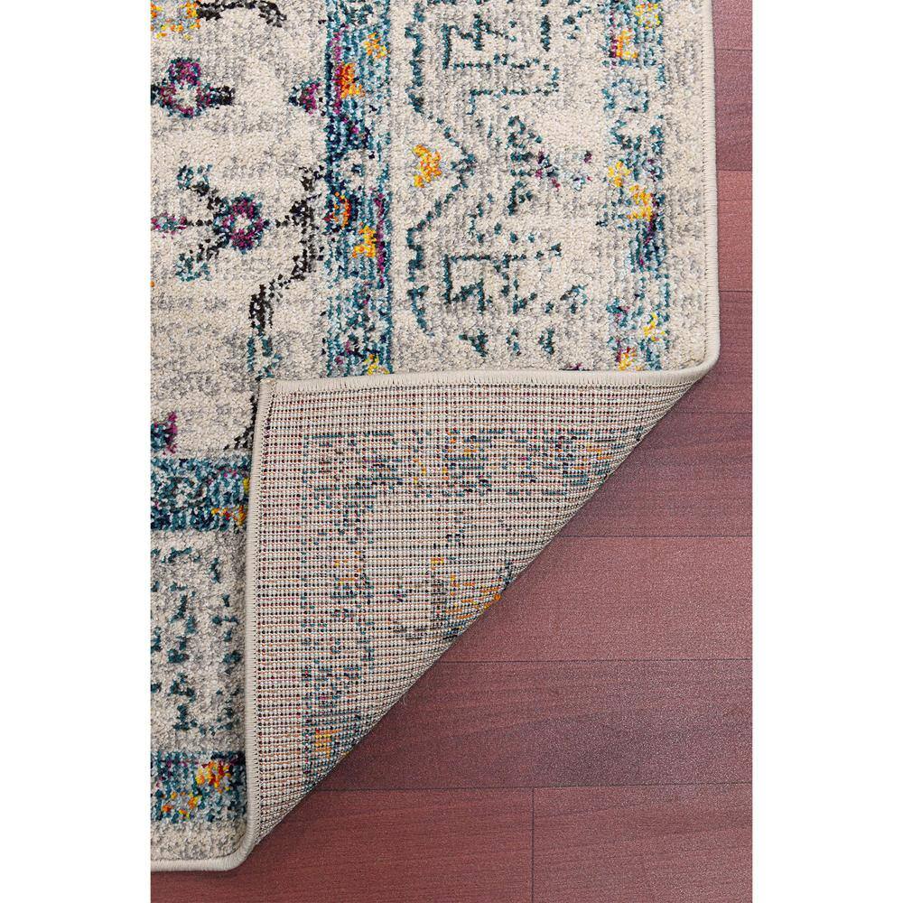 Uptown Bohemian Ivory & Yellow 8'10"x11'10" Synthetic Area Rug