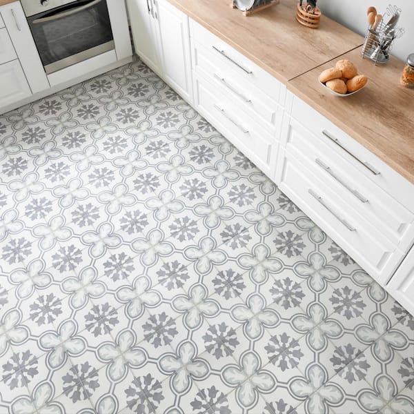 Amberely Orchid Mint 17-3/4 in. x 17-3/4 in. Porcelain Floor and Wall Tile (13.32 sq. ft./Case)