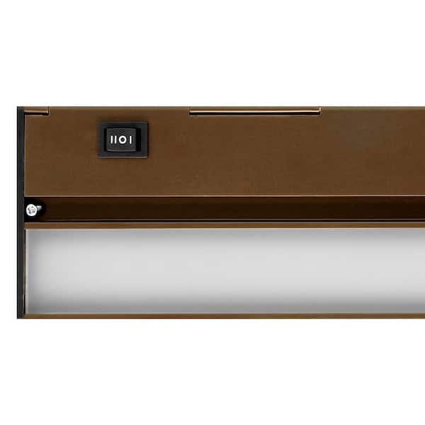 NICOR NUC 8 in. LED Oil-Rubbed Bronze Under Cabinet Light with Hi Low Off Switch