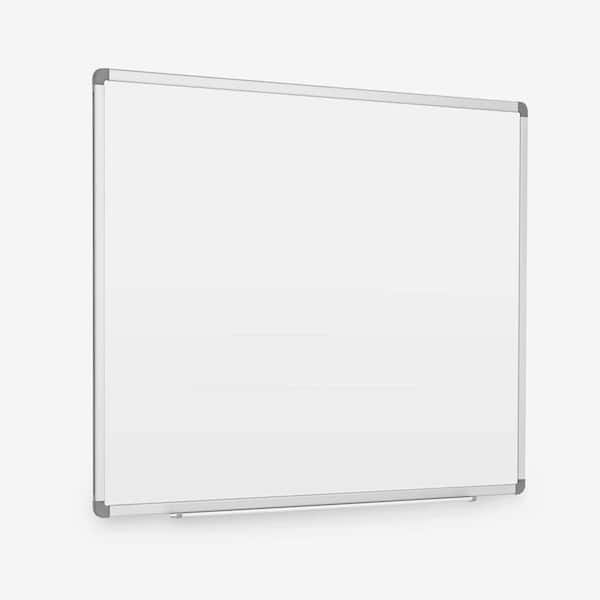 Dry Erase Magnetic Wall-Mount Porcelain White Board, 48 x 36, Aluminum Frame