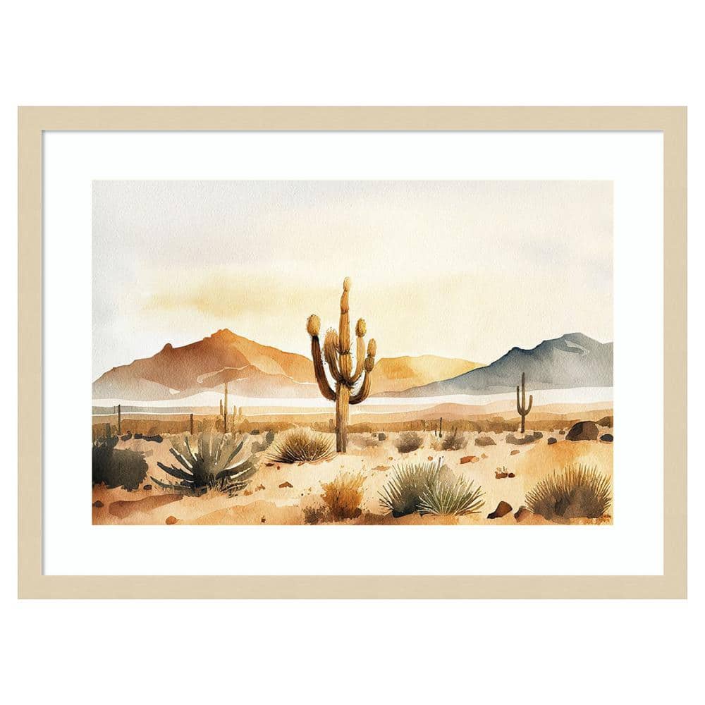 Through the Desert II 25" Brown Framed Graphic Art Print