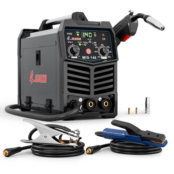 140 Amp 110 Volts Portable 3-in-1 Flux MIG Electric Multi-Process Welder with Synergic Control
