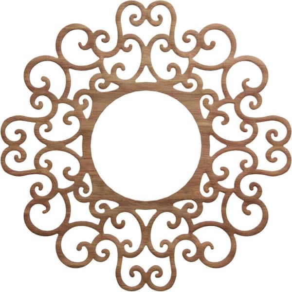 Ekena Millwork 0.25 in. x 8.375 in. x 22 in. Wood Medallion Moulding