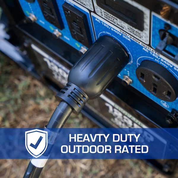 DUROMAX 25 ft. 30 Amp 10-Gauge Portable Generator Heavy Duty Power