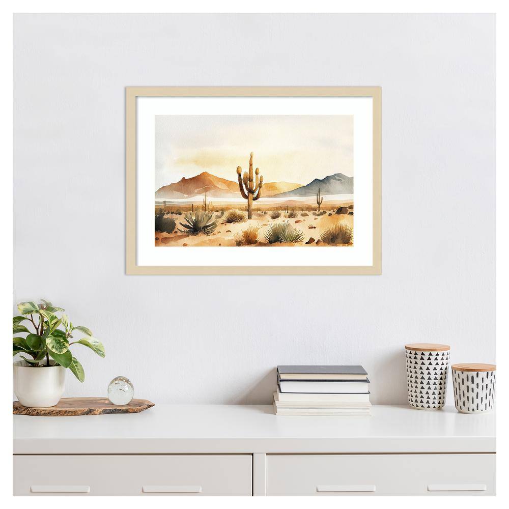 Through the Desert II 25" Brown Framed Graphic Art Print