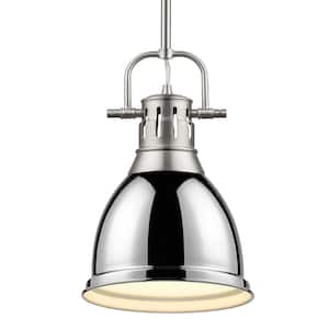 Duncan 1-Light Pewter Standard Mini Pendant with Metal Shade