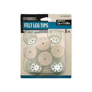 1 in. Clear Round Felt Leg Tip (8-Pack)