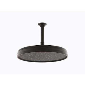 1-Spray Patterns Single Function 2.5 GPM 12.4 in. Ceiling Mounted Rain Fixed Shower Head in Oil-Rubbed Bronze