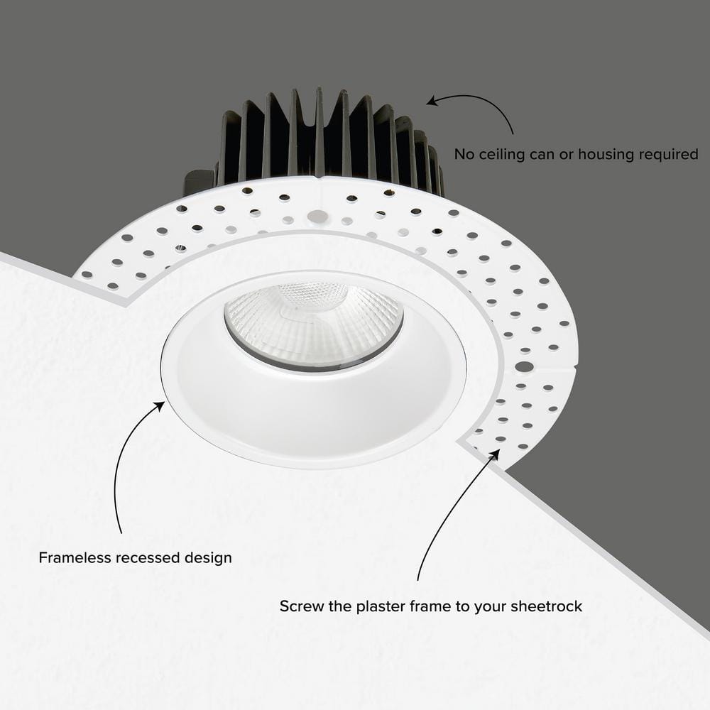 Trimless Ultra-Thin Round Aluminum LED Downlight