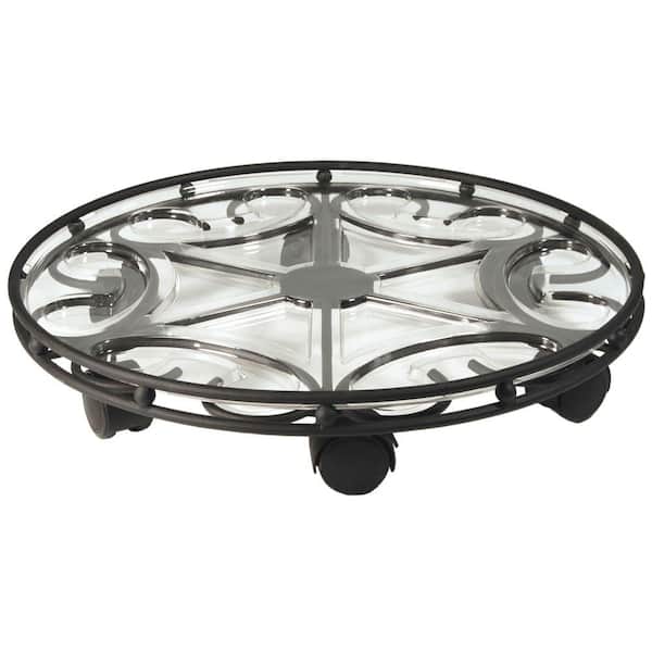 Unbranded Saucer Caddy Pro 21 in. Black Plant Caddy