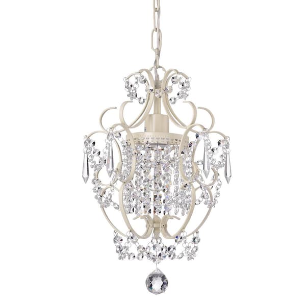 Edvivi Amorette 1 Light Antique White, What Are The Hanging Crystals On A Chandelier Called