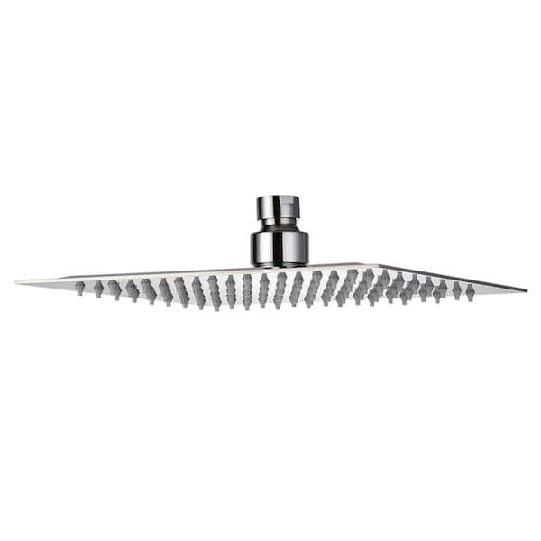 Westbrass 1-Pattern 8 in. Wall Mount Rain Fixed Shower Head in Polished Chrome