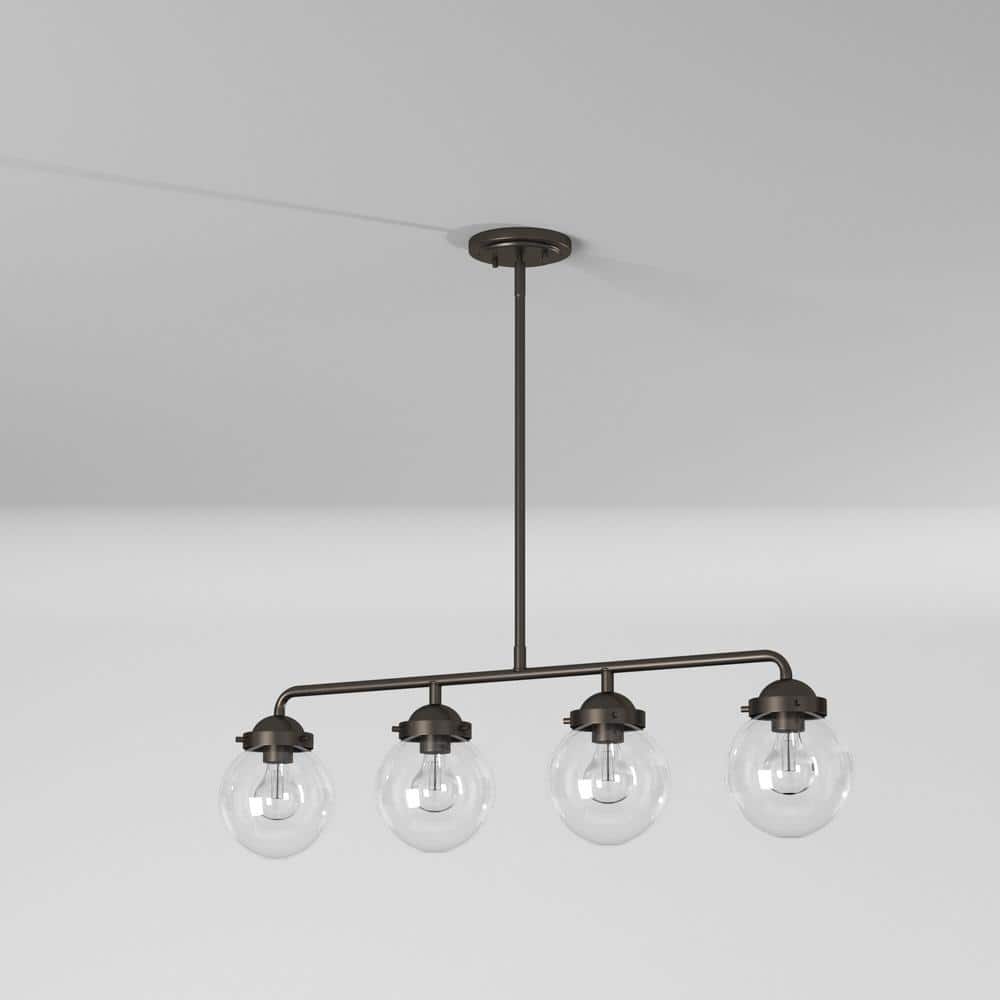 Knoll Modern Globe 4-Light Island Pendant in Oil Rubbed Bronze