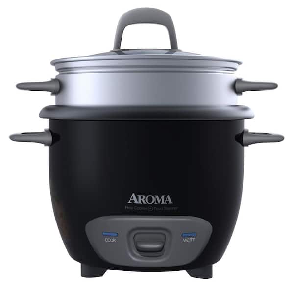 AROMA 6-Cup Black Rice Cooker