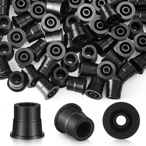 Angel Sar Plastic Baluster Connectors for 3/4 in. Od Round Balusters Black Baluster Adapter (100-Pack)