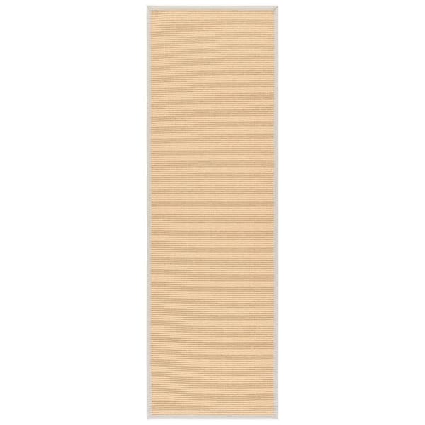 Napa Fau x Sisal 100 3 ft. x 8 ft. Maize/Beige Solid Color Runner Rug
