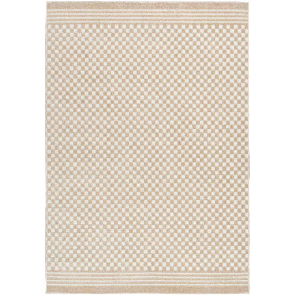 Casual Beige 7 ft. x 9 ft. Checker Contemporary Area Rug price history on PriceWatchPro