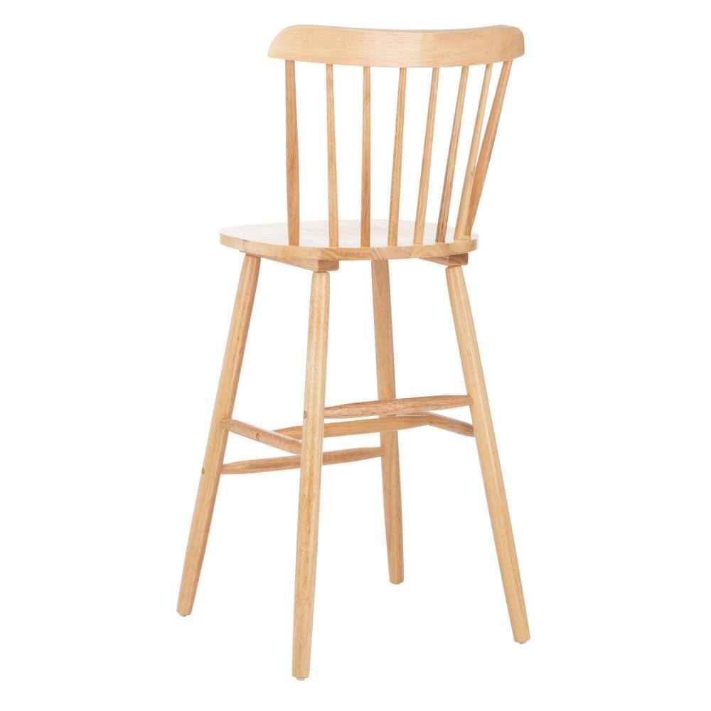 Galena Natural Rubberwood Spindle Back Bar Stool Set