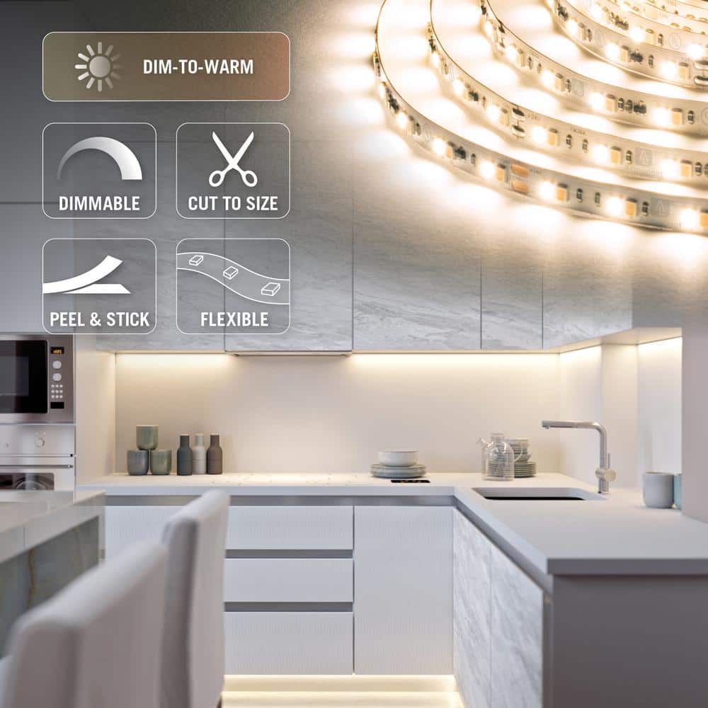 RibbonFlex Pro 32ft White Dim-to-Warm LED Tape Light