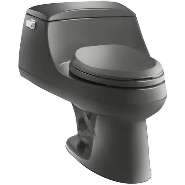 KOHLER San Raphael 1-piece 1.6 GPF Single Flush Elongated Toilet in Thunder Grey