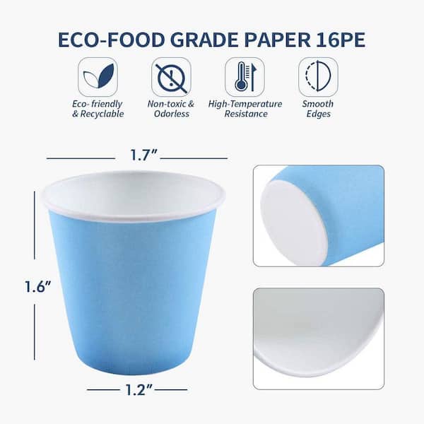 Lynzavix 3 oz. Blue Disposable Paper Cups Hot Cold Beverage Bathroom  Mouthwash Small Drinking Cup (600 Per Case) 29DPH005638 - The Home Depot