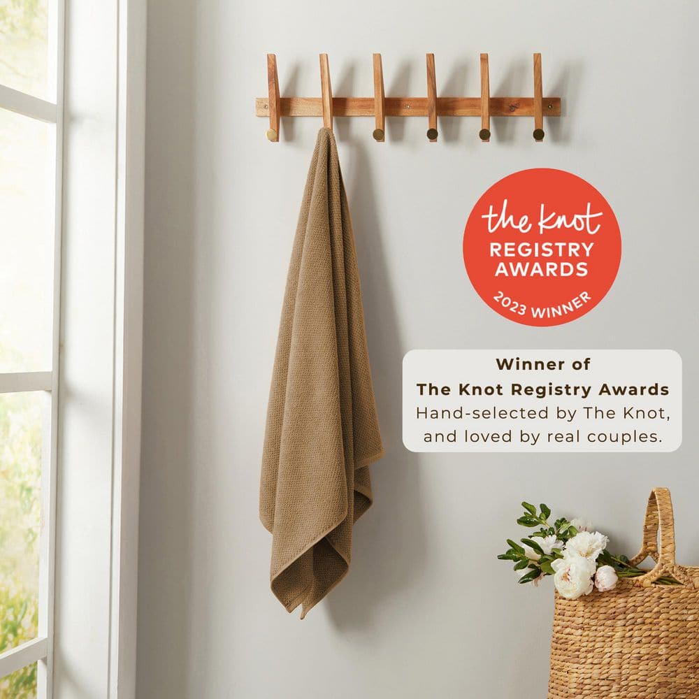 Mocha 100% Cotton Quick-Dry Bath Towel Set (4-Pack)