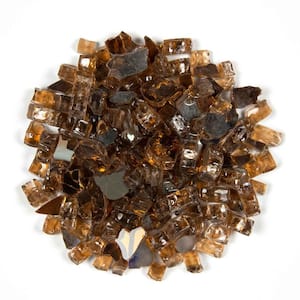 0.25 cu. ft. 0.5 in. 10 lbs. Piedra Copper Brown Fireglass Pebbles