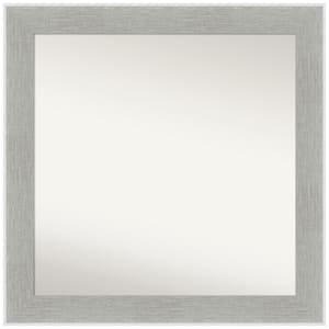 Glam Linen Grey 31 in. W x 31 in. H Non-Beveled Bathroom Wall Mirror in Gray, Silver