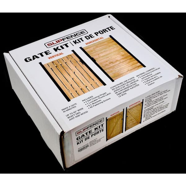 4 ft. W x 6 ft. H Gate Kit to create a Vertical or Horizontal Fence Gate Steel, Coated Black