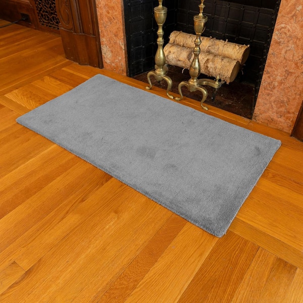 Dove Grey Wool Area Rug – 3 ft. Round, Machine-Made, 0.5 in. Thick, Contemporary Style