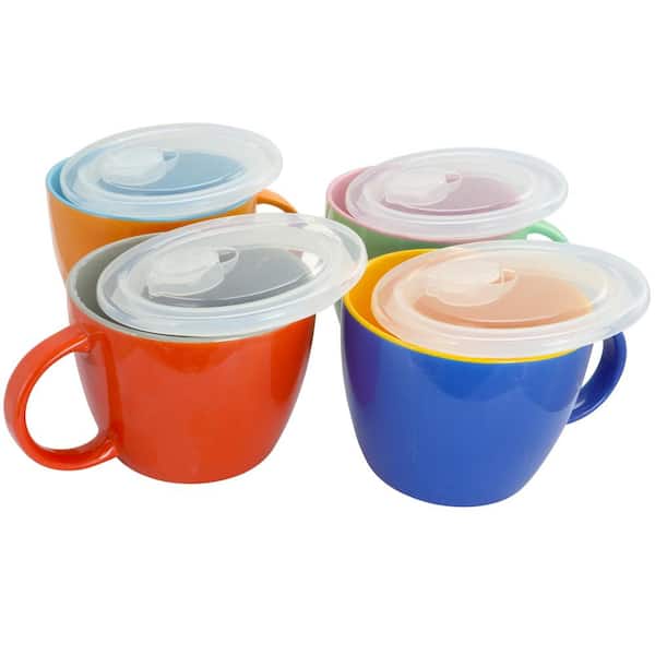 Jumbo Soup Mugs With Lids