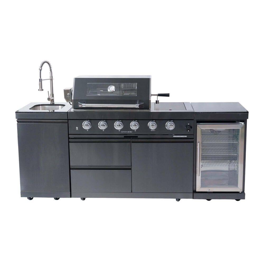 4-Burner Propane Gas Grill Island in Stainless Steel with Sink price history on PriceWatchPro
