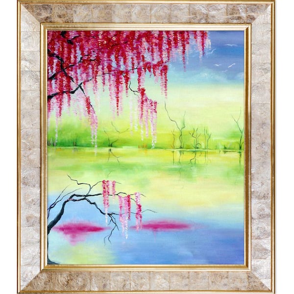 ArtistBe 26 in. x 30 in. "Fantasy Reproduction" by Susan Fischer Framed Oil Painting