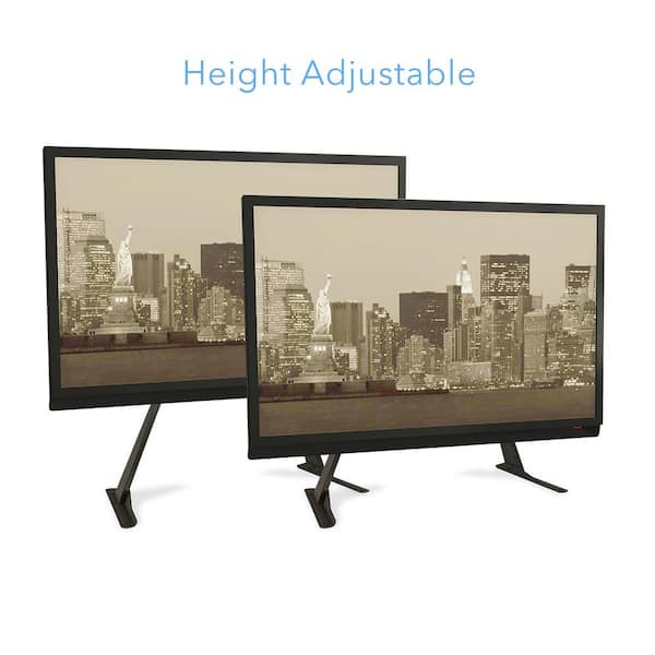 TTAP Universal Table top Pedestal TV Stand Base for 32 to 55 inch LCD LED TVs Black height adjustable 