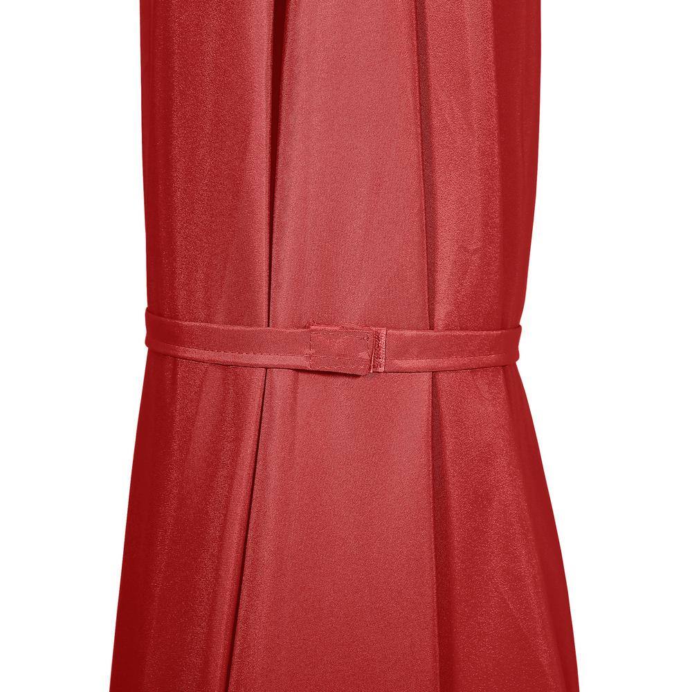 Ruby Red 9ft Half Round Outdoor Patio Umbrella with Crank