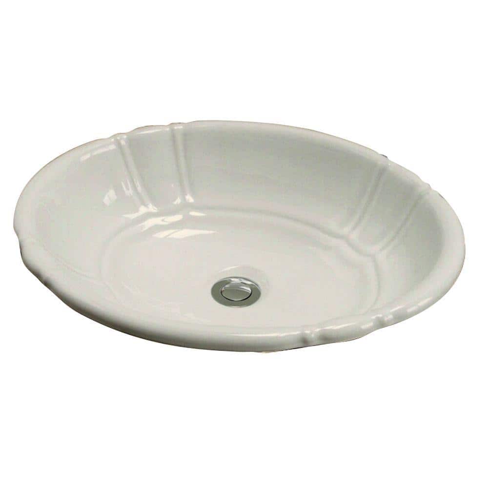 Sienna Drop-in Bathroom Sink in Bisque