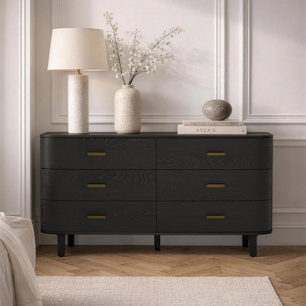 black dresser nightstand set Solara 3-Piece Assembled Wood 6-Drawer 67.7 in. W Double and 2-Drawer 29.9 in. W enhancing your bedrooms sophistication KOMAR BLACK VELOUR DRESSING GOWN ROBE Vintage French Jansen Style Color:Uniform Blue