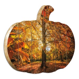 Charlie Autumn Leaves Unframed Graphic Print Nature Art Print 15 in. x 17.25 in. .