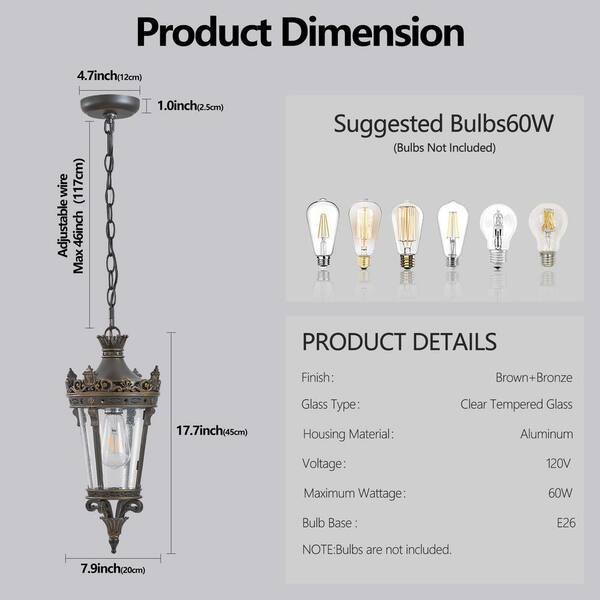 Zeus & Ruta Coffee Golden Aluminium Antique Crown Outdoor Hanging