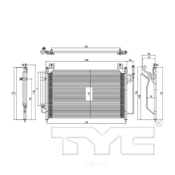 TYC A/C Condenser 2010-2012 Mazda CX-7 2.5L