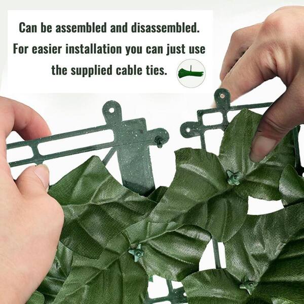 60 in. W x 128 in. L Green Plastic Artificial Ivy Privacy Fence
