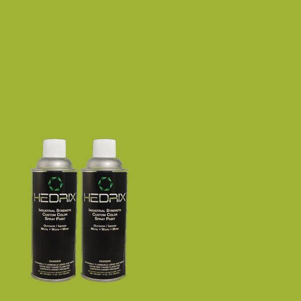 Hedrix 11 oz. Match of 420B-6 New Green Flat Custom Spray Paint (2-Pack)