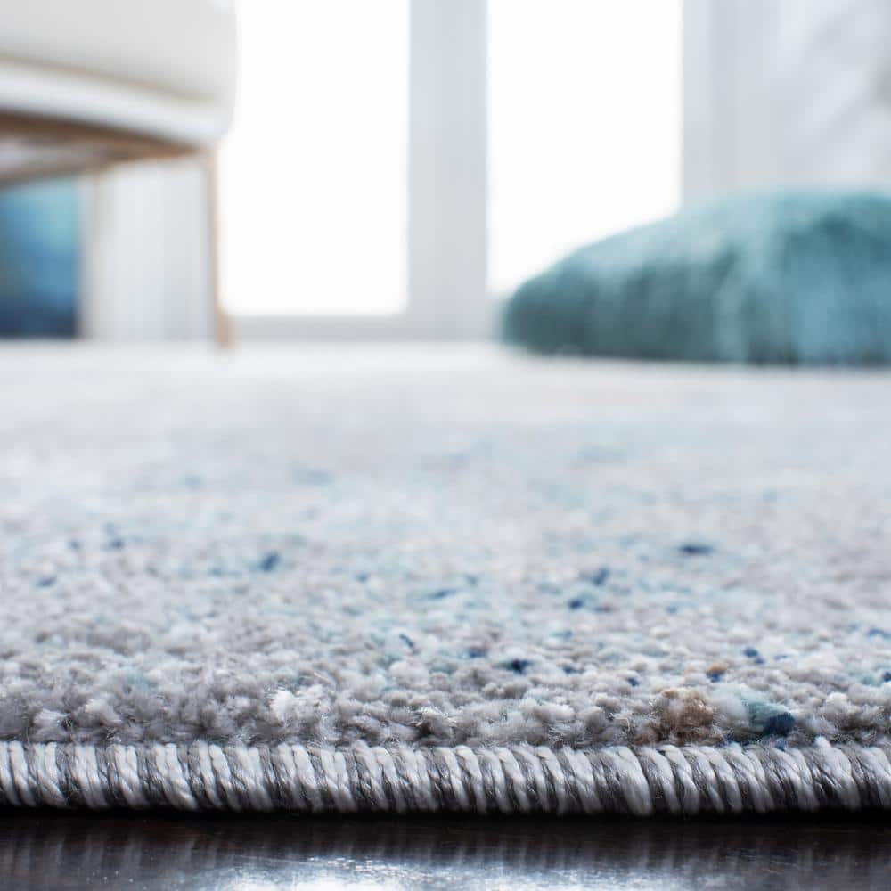 Abstract Blue Elegance 8' x 10' Synthetic Area Rug
