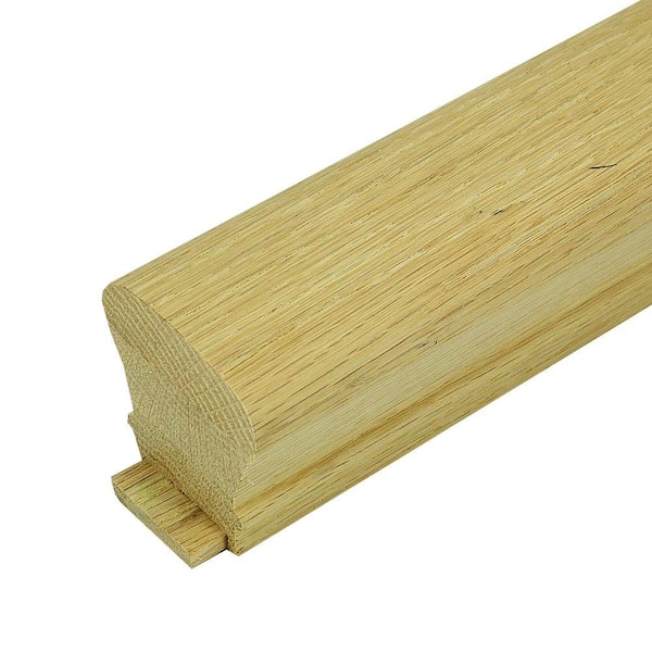 EVERMARK Stair Parts 6010 1 ft. Unfinished Red Oak Wood Handrail