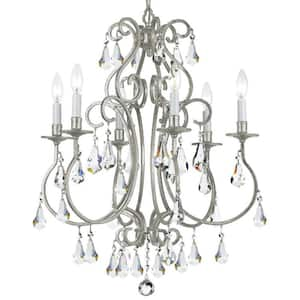 Crystorama Traditional Crystal 6-Light Polished Brass Crystal Chandelier  5086-PB-CL-MWP - The Home Depot