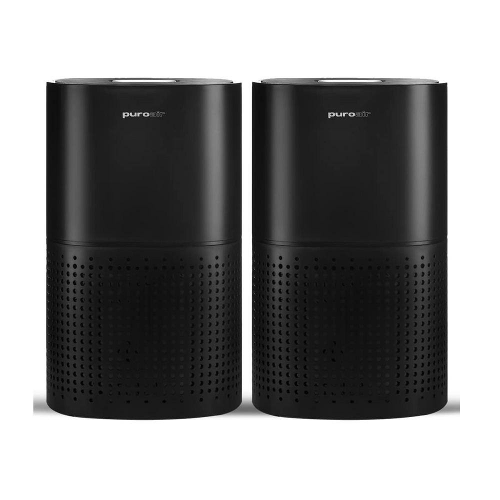 1,115 Sq. Ft. HEPA Air Purifiers for Home Filters Up To 99% of Pollutants, Smoke, Pollen and Dust in Black - (2-Pack) price history on PriceWatchPro