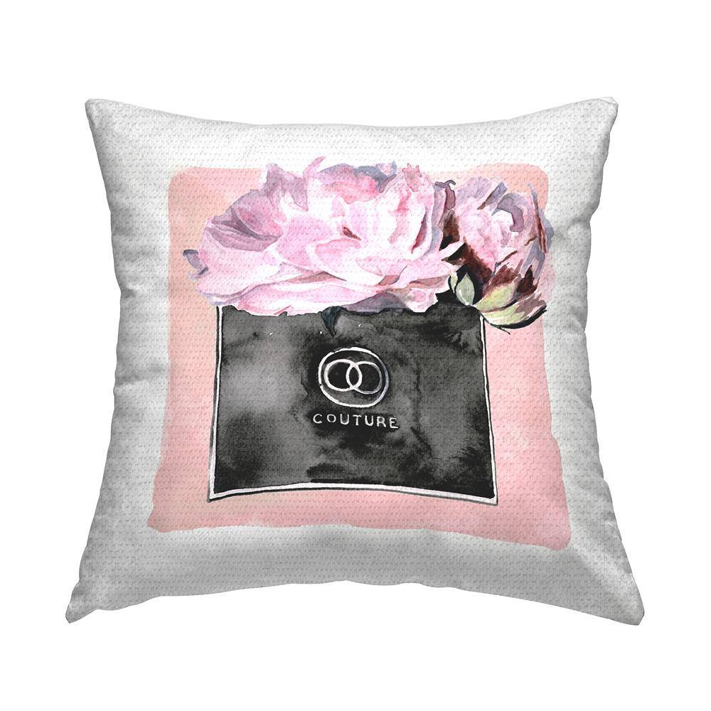 Pink Glam Couture Perfume Flower Blossoms Pink Square Outdoor Throw Pillow price history on PriceWatchPro