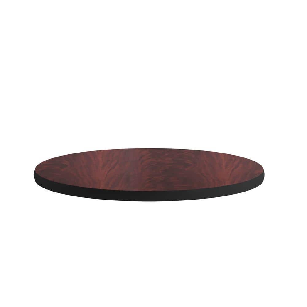 24" Reversible Mahogany/Black Laminate Commercial Table Top